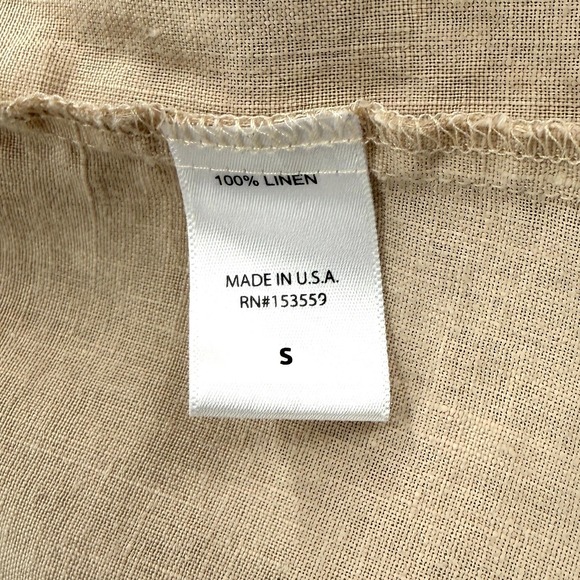 IT IS WELL LA Linen Duster Cardigan Women Small Tan Open Casual Jacket Lagenlook - Picture 11 of 15